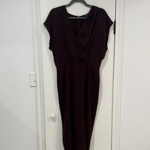 Express Deep Purple Midi Dress